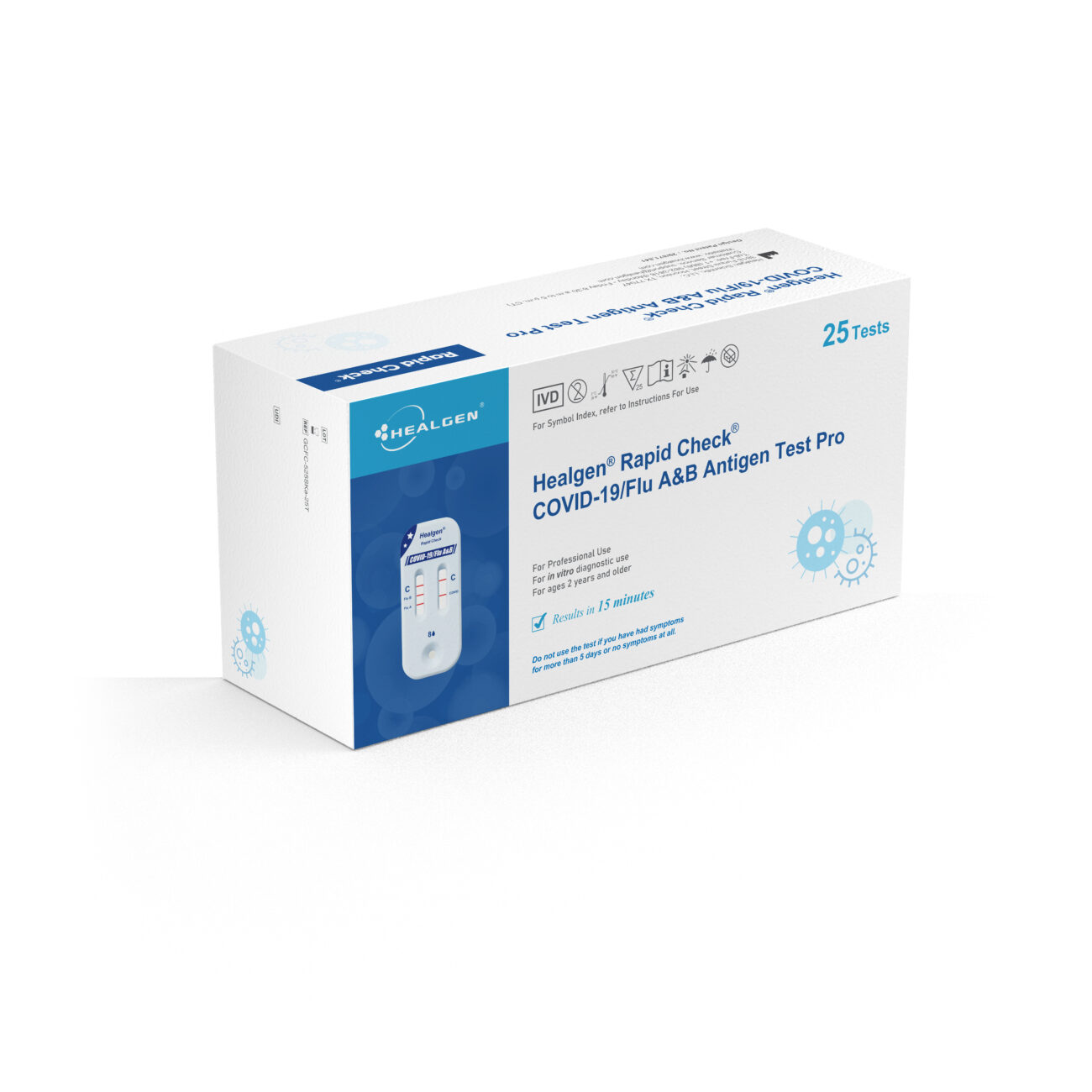 Healgen Rapid Check COVID-19/Flu A&B Antigen Test Pro